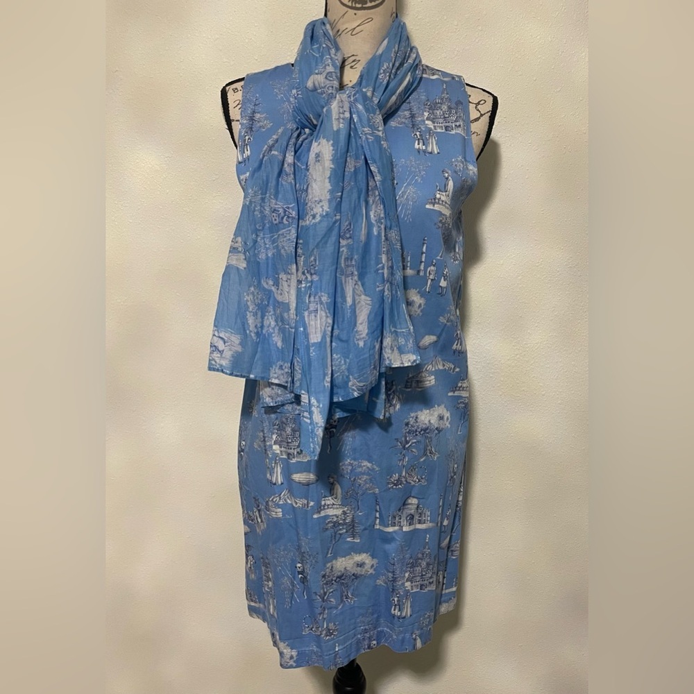 Manuel Canovas Paris print with scarf Midi Dress